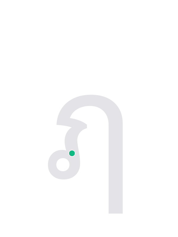 Animated stroke order for lue