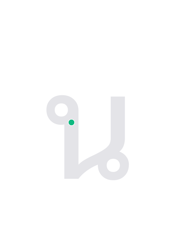 Animated stroke order for No Nu