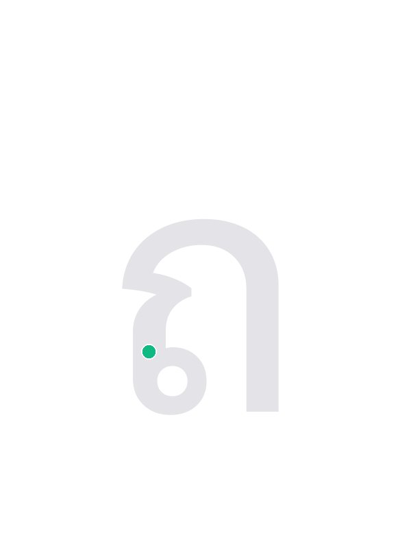 Animated stroke order for Tho Thung