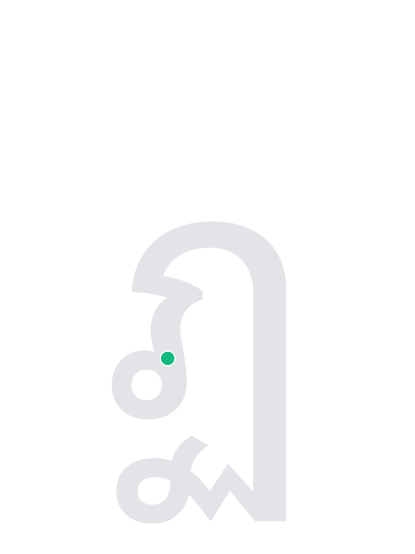 Animated stroke order for To Patak